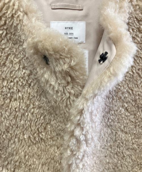 HYKE（ハイク）HYKE (ハイク) フエィクファーベスト ベージュ サイズ:OSFAの古着・服飾アイテム