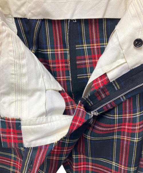 COMME des GARCONS HOMME PLUS（コムデギャルソンオムプリュス）COMME des GARCONS HOMME PLUS (コムデギャルソンオムプリュス) プリーツスカートショートパンツ ブラック×レッド×イエロー サイズ:XSの古着・服飾アイテム