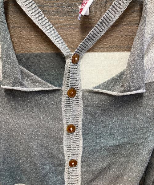 Vivienne Westwood（ヴィヴィアンウエストウッド）Vivienne Westwood (ヴィヴィアンウエストウッド) 変形カーディガン グレー×グリーン×ブラウン サイズ:Sの古着・服飾アイテム
