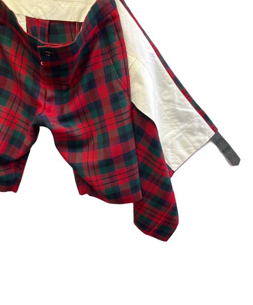 COMME des GARCONS HOMME PLUS（コムデギャルソンオムプリュス）COMME des GARCONS HOMME PLUS (コムデギャルソンオムプリュス) ショーツ ハーフパンツ レッド×グリーン サイズ:SSの古着・服飾アイテム