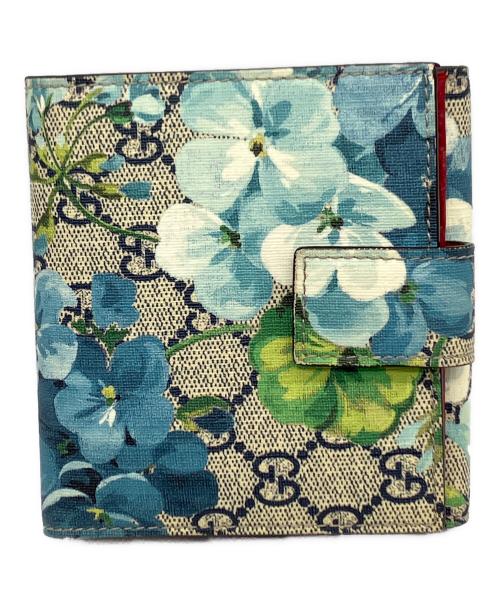 GUCCI（グッチ）GUCCI (グッチ) 2つ折り財布 グレー×ブルーの古着・服飾アイテム