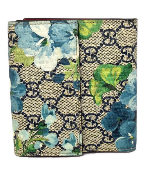 GUCCI（グッチ）GUCCI (グッチ) 2つ折り財布 グレー×ブルーの古着・服飾アイテム