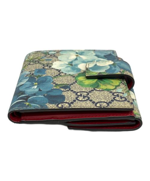 GUCCI（グッチ）GUCCI (グッチ) 2つ折り財布 グレー×ブルーの古着・服飾アイテム
