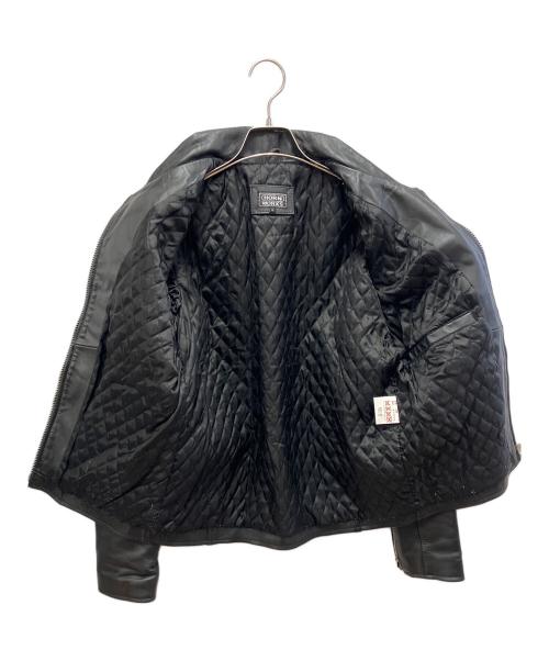 HORN WORKS（ホーンワークス）HORN WORKS (ホーンワークス) レザージャケット ブラック サイズ:Lの古着・服飾アイテム