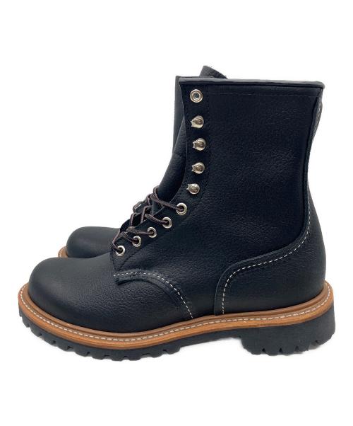 RED WING（レッドウィング）RED WING (レッドウィング) 8インチ ロガー  ノン・スティールトゥ ブラック サイズ:25.5の古着・服飾アイテム