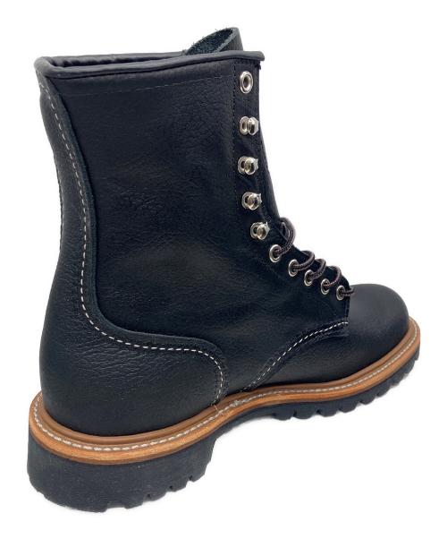 RED WING（レッドウィング）RED WING (レッドウィング) 8インチ ロガー  ノン・スティールトゥ ブラック サイズ:25.5の古着・服飾アイテム