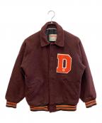 FABKNITファブニット）の古着「ウールスタジャン」｜ブラウン×オレンジ