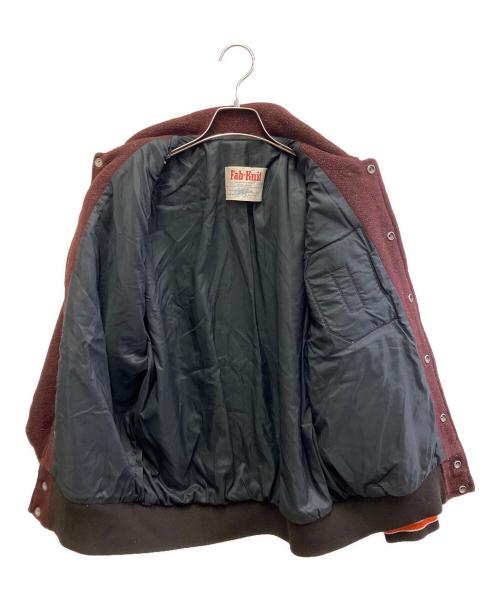 FABKNIT（ファブニット）FABKNIT (ファブニット) ウールスタジャン ブラウン×オレンジ サイズ:不明の古着・服飾アイテム