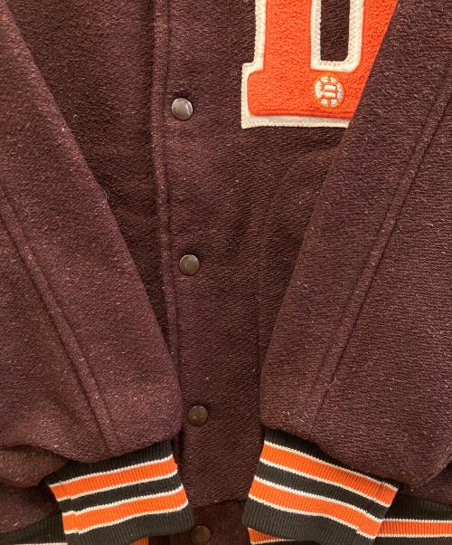 FABKNIT（ファブニット）FABKNIT (ファブニット) ウールスタジャン ブラウン×オレンジ サイズ:不明の古着・服飾アイテム