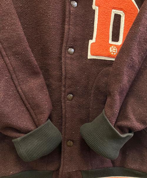 FABKNIT（ファブニット）FABKNIT (ファブニット) ウールスタジャン ブラウン×オレンジ サイズ:不明の古着・服飾アイテム