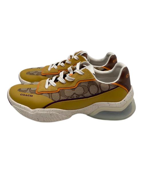 COACH（コーチ）COACH (コーチ) スニーカー ベージュ×ブラウン サイズ:26の古着・服飾アイテム