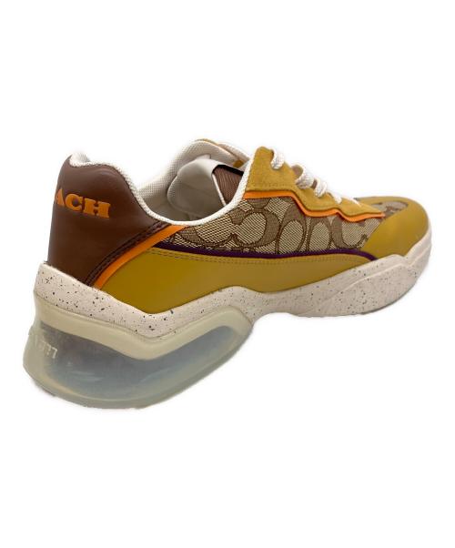 COACH（コーチ）COACH (コーチ) スニーカー ベージュ×ブラウン サイズ:26の古着・服飾アイテム