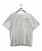 stussy×Champion T1011ステューシー×チャンピオン ティーテンイレブン）の古着「半袖Tシャツ」｜ホワイト