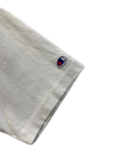 stussy（ステューシー）stussy (ステューシー) Champion T1011 (チャンピオン ティーテンイレブン) 半袖Tシャツ ホワイト サイズ:Lの古着・服飾アイテム