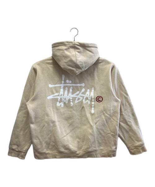 stussy（ステューシー）stussy (ステューシー) プルオーバーパーカー ベージュ サイズ:XLの古着・服飾アイテム