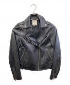 LANVINランバン）の古着「ダブルライダースジャケット」｜ブラック