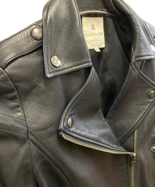 LANVIN（ランバン）LANVIN (ランバン) ダブルライダースジャケット ブラック サイズ:38の古着・服飾アイテム