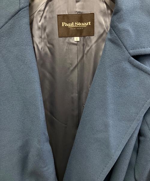 Paul Stuart（ポールスチュアート）Paul Stuart (ポールスチュアート) カシミヤ混ウールコート ブルー サイズ:8の古着・服飾アイテム