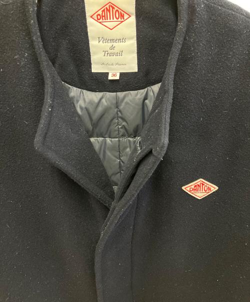 DANTON（ダントン）DANTON (ダントン) モッサノーカラーダウンコート ネイビー サイズ:36の古着・服飾アイテム
