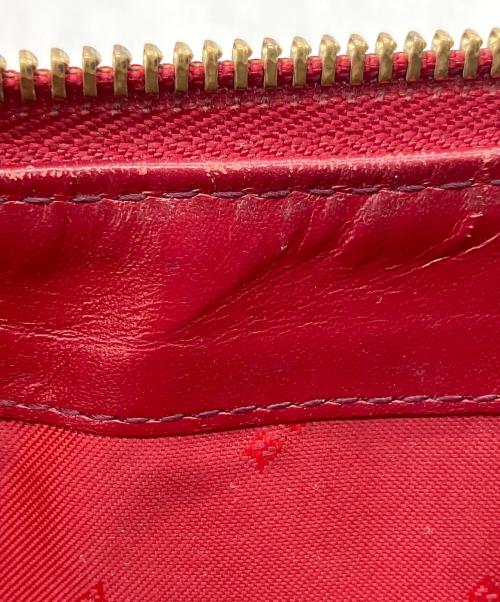 BURBERRY（バーバリー）BURBERRY (バーバリー) 長財布 ブラウン×レッドの古着・服飾アイテム