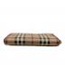 中古・古着 BURBERRY (バーバリー) 長財布 ブラウン×レッド：5000円