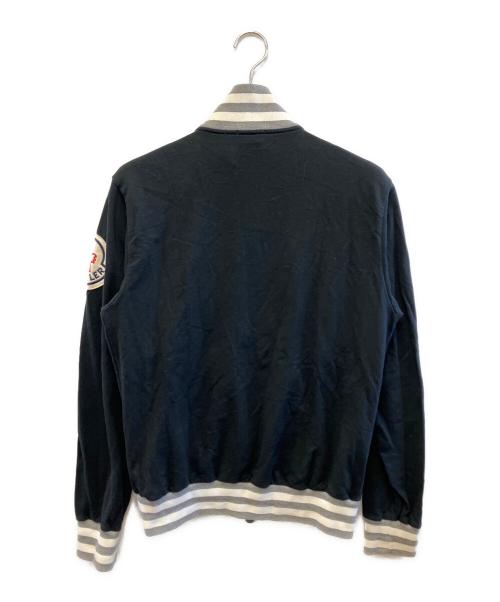 MONCLER（モンクレール）MONCLER (モンクレール) ハーフジップスウェット ブラック×グレー サイズ:Lの古着・服飾アイテム