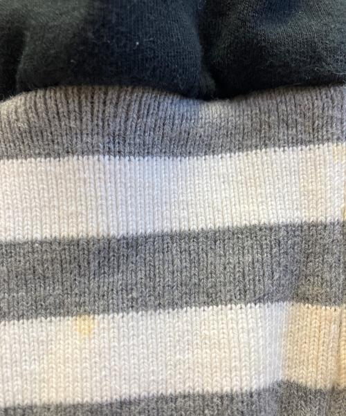 MONCLER（モンクレール）MONCLER (モンクレール) ハーフジップスウェット ブラック×グレー サイズ:Lの古着・服飾アイテム