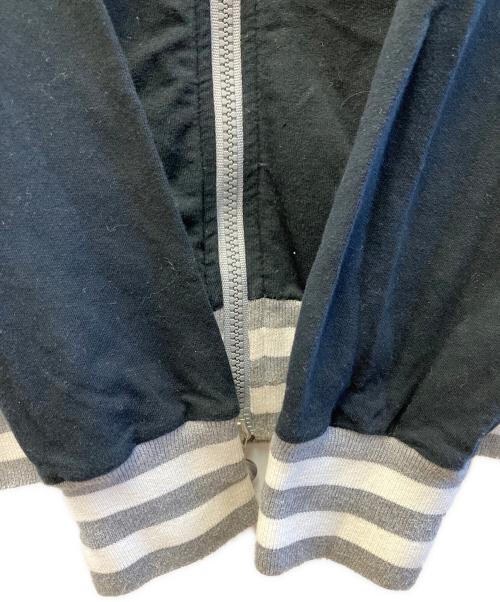 MONCLER（モンクレール）MONCLER (モンクレール) ハーフジップスウェット ブラック×グレー サイズ:Lの古着・服飾アイテム