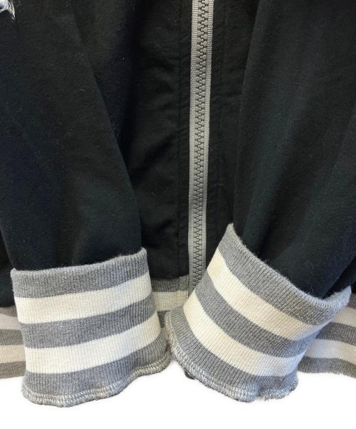 MONCLER（モンクレール）MONCLER (モンクレール) ハーフジップスウェット ブラック×グレー サイズ:Lの古着・服飾アイテム