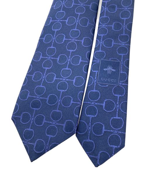 GUCCI（グッチ）GUCCI (グッチ) シルクジャカードタイ ブルー サイズ:不明の古着・服飾アイテム