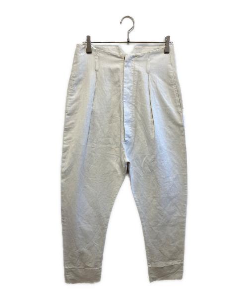 Vivienne Westwood（ヴィヴィアンウエストウッド）Vivienne Westwood (ヴィヴィアンウエストウッド) リネン混テーパードパンツ アイボリー サイズ:44の古着・服飾アイテム