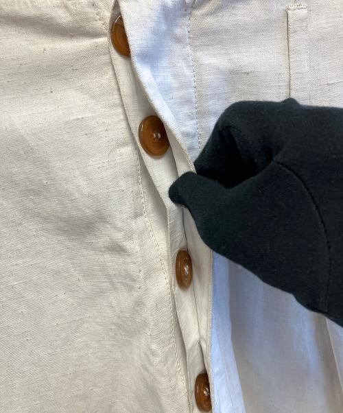 Vivienne Westwood（ヴィヴィアンウエストウッド）Vivienne Westwood (ヴィヴィアンウエストウッド) リネン混テーパードパンツ アイボリー サイズ:44の古着・服飾アイテム