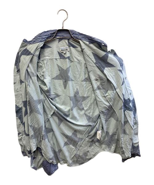Vivienne Westwood（ヴィヴィアンウエストウッド）Vivienne Westwood (ヴィヴィアンウエストウッド) 長袖シャツ グレー×ネイビー サイズ:Sの古着・服飾アイテム