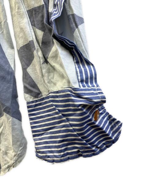 Vivienne Westwood（ヴィヴィアンウエストウッド）Vivienne Westwood (ヴィヴィアンウエストウッド) 長袖シャツ グレー×ネイビー サイズ:Sの古着・服飾アイテム
