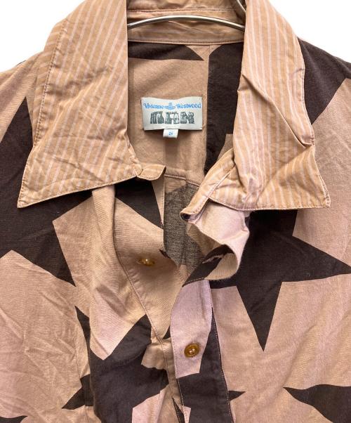 Vivienne Westwood（ヴィヴィアンウエストウッド）Vivienne Westwood (ヴィヴィアンウエストウッド) 長袖シャツ レッド×ブラウン サイズ:Sの古着・服飾アイテム
