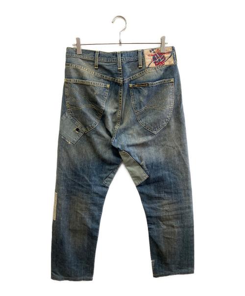 Vivienne Westwood（ヴィヴィアンウエストウッド）Vivienne Westwood (ヴィヴィアンウエストウッド) LEE (リー) パッチワークデニムパンツ インディゴ サイズ:W30 L34の古着・服飾アイテム