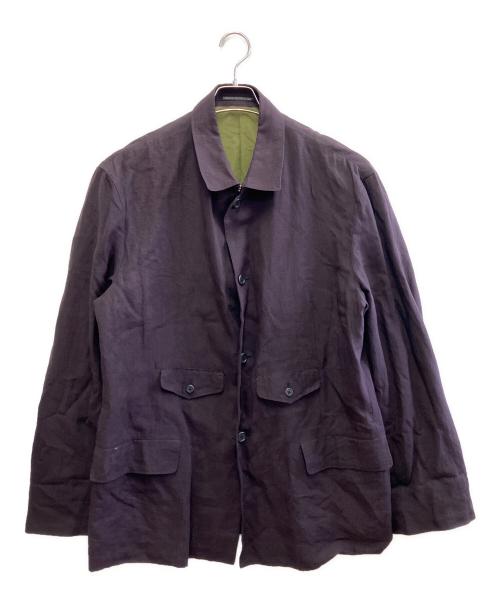 Yohji Yamamoto pour homme（ヨウジヤマモト プールオム）Yohji Yamamoto pour homme (ヨウジヤマモト プールオム) リネンコート パープル×グリーン サイズ:Mの古着・服飾アイテム
