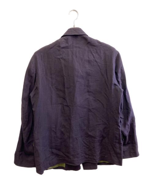 Yohji Yamamoto pour homme（ヨウジヤマモト プールオム）Yohji Yamamoto pour homme (ヨウジヤマモト プールオム) リネンコート パープル×グリーン サイズ:Mの古着・服飾アイテム