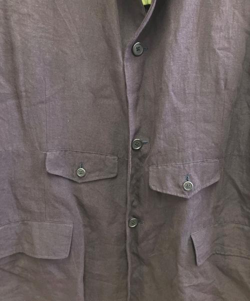 Yohji Yamamoto pour homme（ヨウジヤマモト プールオム）Yohji Yamamoto pour homme (ヨウジヤマモト プールオム) リネンコート パープル×グリーン サイズ:Mの古着・服飾アイテム