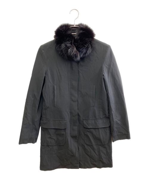 'S Max Mara（エスマックスマーラ）'S Max Mara (エスマックスマーラ) フーデッドコート ブラック サイズ:J 40の古着・服飾アイテム