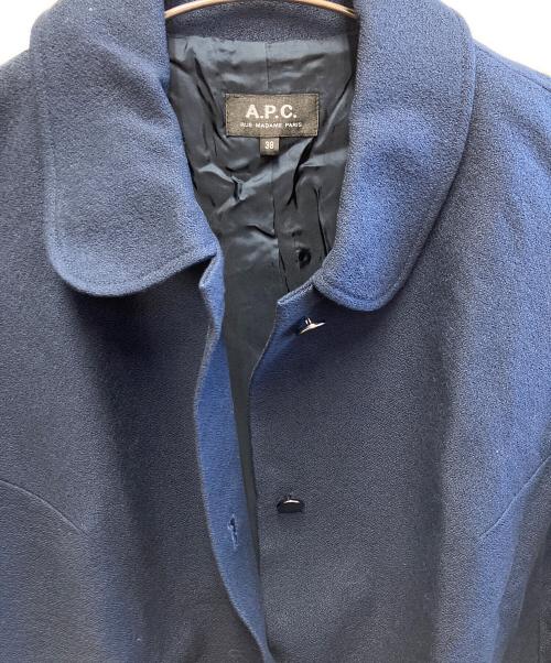 A.P.C.（アーペーセー）A.P.C. (アーペーセー) ステンカラーコート ネイビー サイズ:38の古着・服飾アイテム