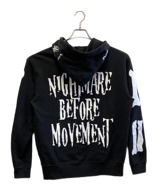 SHADOW MOVEMENT（シャドウムーブメント）SHADOW MOVEMENT (シャドウムーブメント) プルオーバーパーカー ブラック サイズ:Lの古着・服飾アイテム