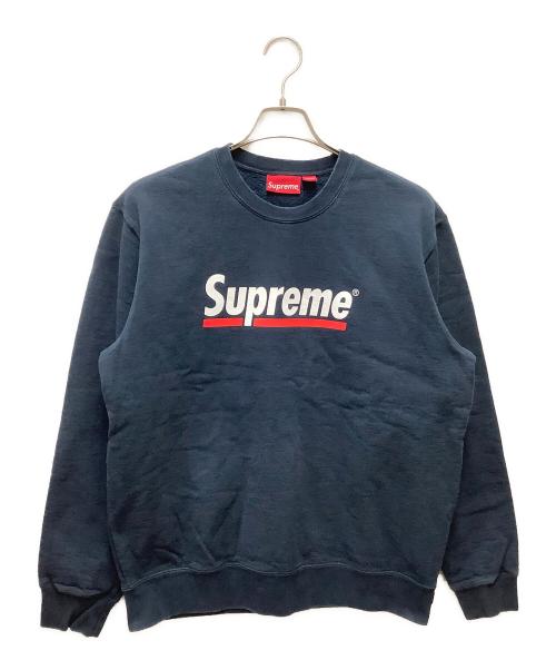 SUPREME（シュプリーム）SUPREME (シュプリーム) underline crewneck ネイビー サイズ:Lの古着・服飾アイテム