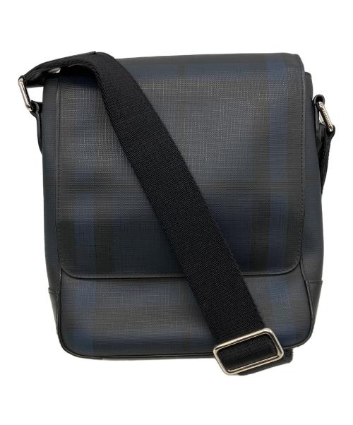 BURBERRY（バーバリー）BURBERRY (バーバリー) メッセンジャーバッグ ネイビー×ブラックの古着・服飾アイテム