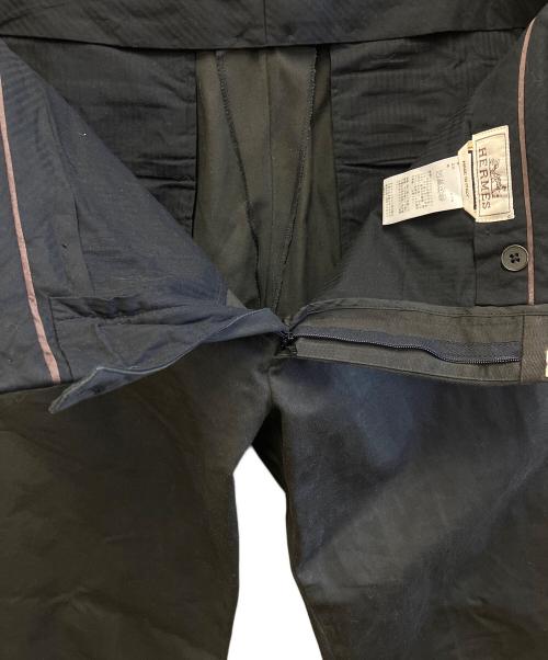HERMES（エルメス）HERMES (エルメス) センタープレスパンツ ブラック サイズ:46の古着・服飾アイテム