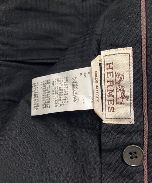 HERMES（エルメス）HERMES (エルメス) センタープレスパンツ ブラック サイズ:46の古着・服飾アイテム