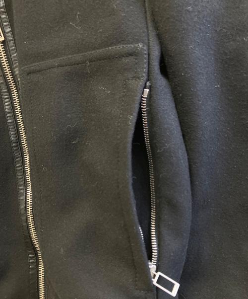 Dior（ディオール）DIOR (ディオール) レザー切替ウールジャケット ブラック サイズ:44の古着・服飾アイテム