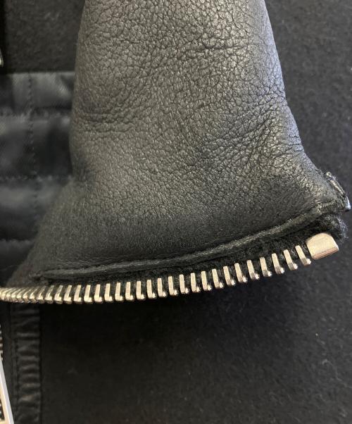 Dior（ディオール）DIOR (ディオール) レザー切替ウールジャケット ブラック サイズ:44の古着・服飾アイテム