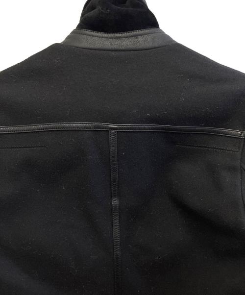 Dior（ディオール）DIOR (ディオール) レザー切替ウールジャケット ブラック サイズ:44の古着・服飾アイテム