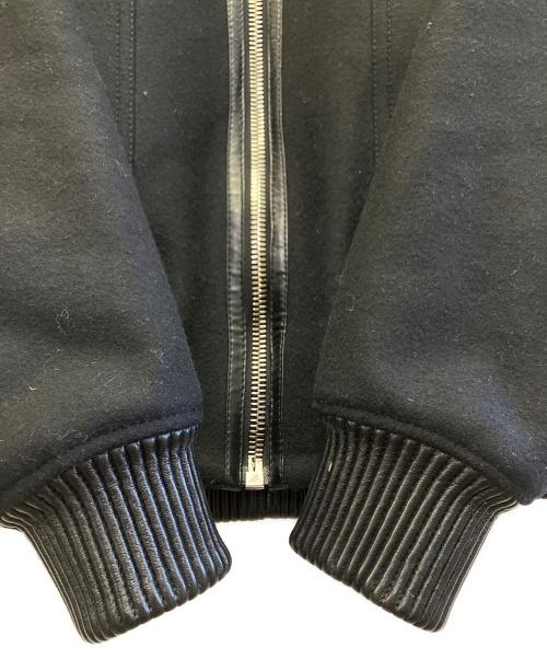 Dior（ディオール）DIOR (ディオール) レザー切替ウールジャケット ブラック サイズ:44の古着・服飾アイテム